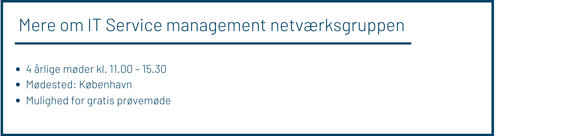 ITSM faktaboks